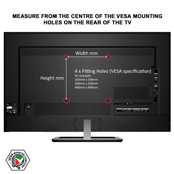 VESA mount diagram